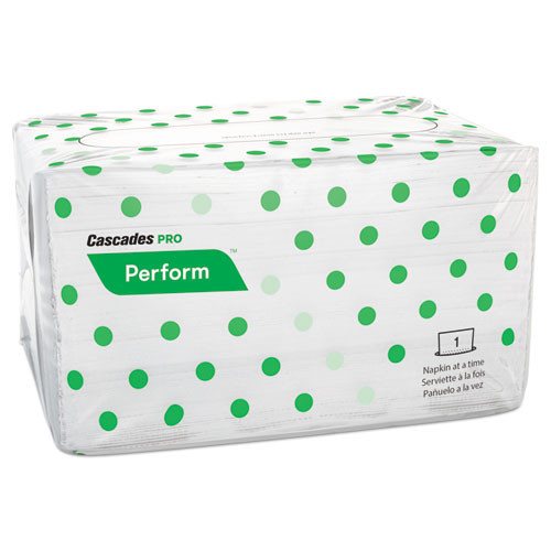 Perform Interfold Napkins, 1-ply, 6.5 X 4.25, White, 376/pack, 16 Packs/carton